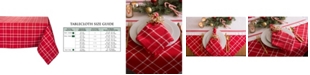 Design Imports Holly Berry Plaid Table Cloth 60" x 104"